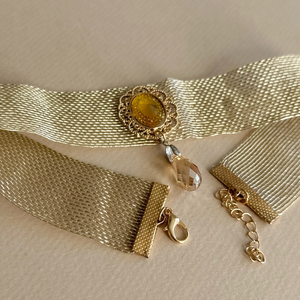 Stone Choker Necklace N1777 - Picture 5 of 7